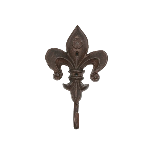 COLGADOR DE PARED FLOR DE LIS VINTAGE (SET 2)